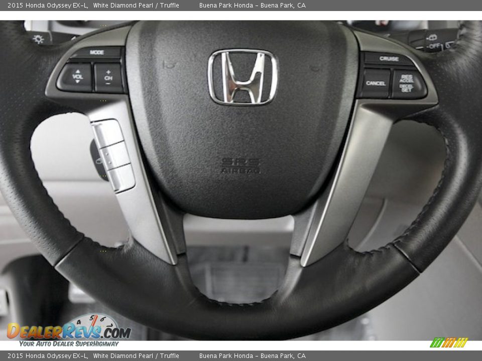 2015 Honda Odyssey EX-L White Diamond Pearl / Truffle Photo #12
