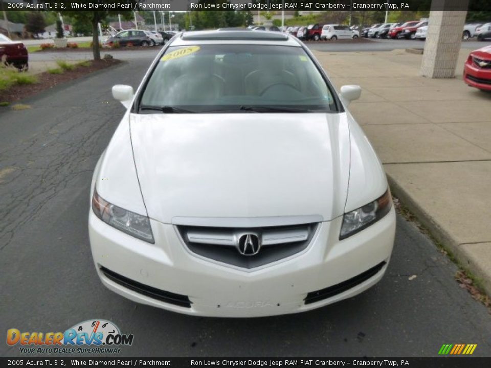 2005 Acura TL 3.2 White Diamond Pearl / Parchment Photo #3