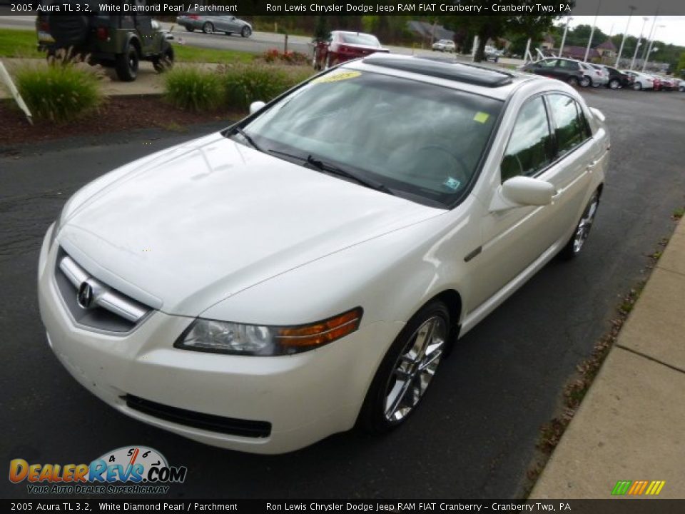 2005 Acura TL 3.2 White Diamond Pearl / Parchment Photo #4