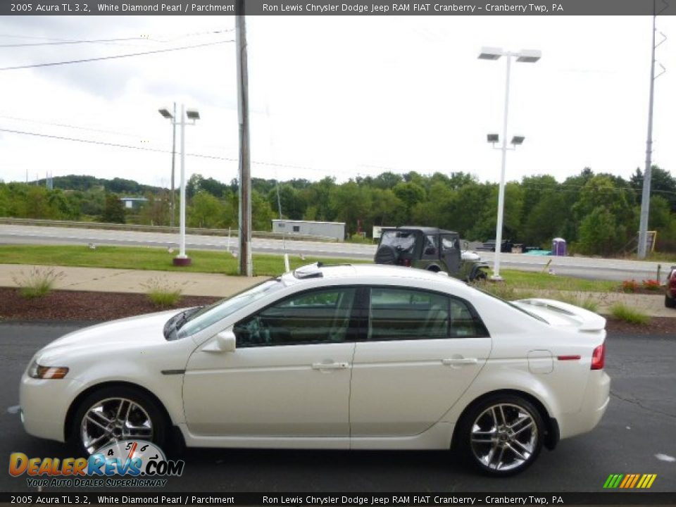 2005 Acura TL 3.2 White Diamond Pearl / Parchment Photo #5
