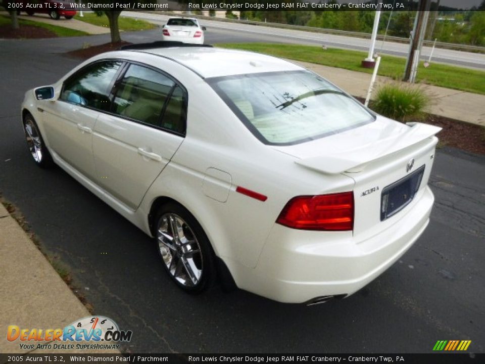 2005 Acura TL 3.2 White Diamond Pearl / Parchment Photo #6