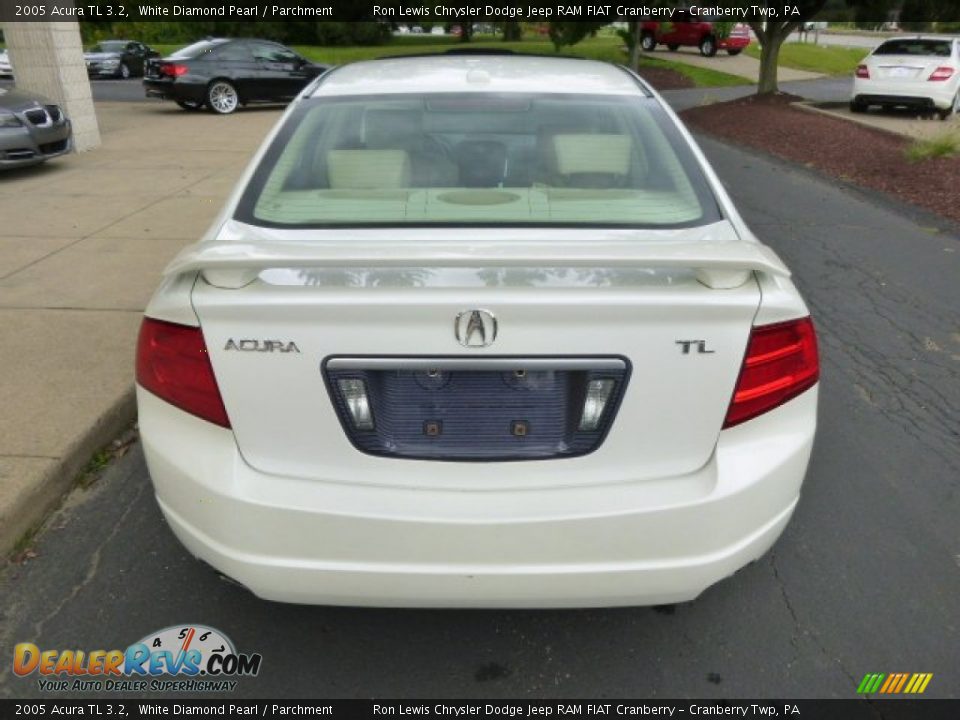 2005 Acura TL 3.2 White Diamond Pearl / Parchment Photo #7