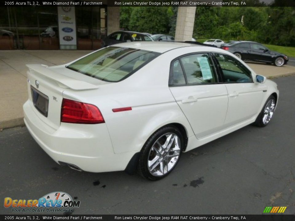 2005 Acura TL 3.2 White Diamond Pearl / Parchment Photo #8