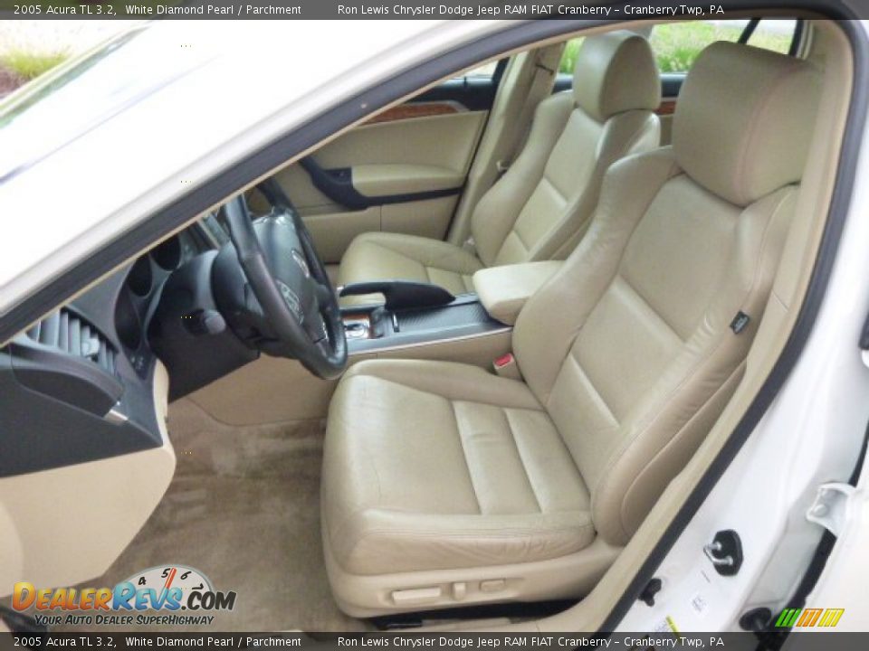2005 Acura TL 3.2 White Diamond Pearl / Parchment Photo #10