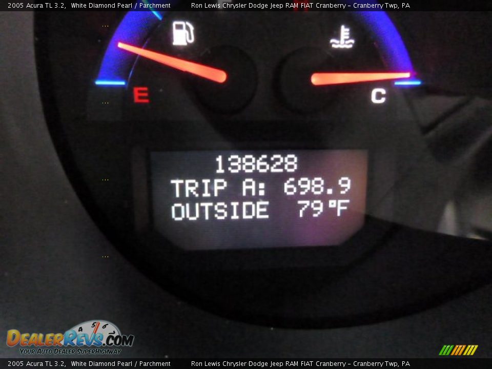 2005 Acura TL 3.2 White Diamond Pearl / Parchment Photo #19