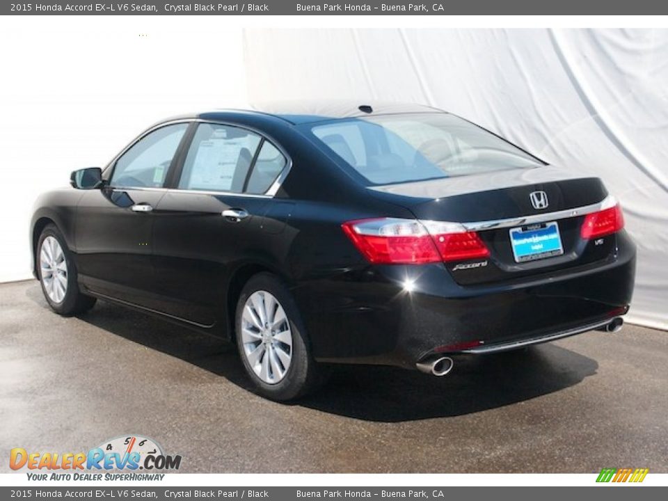 2015 Honda Accord EX-L V6 Sedan Crystal Black Pearl / Black Photo #5