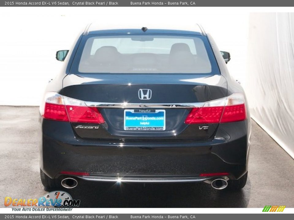 2015 Honda Accord EX-L V6 Sedan Crystal Black Pearl / Black Photo #6