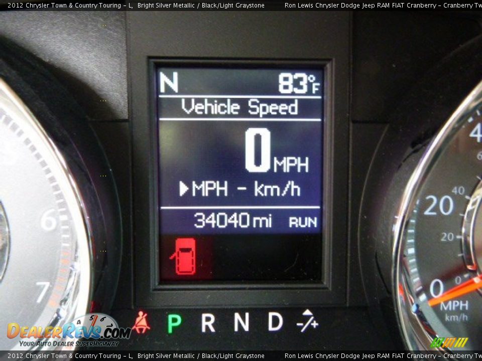 2012 Chrysler Town & Country Touring - L Bright Silver Metallic / Black/Light Graystone Photo #19