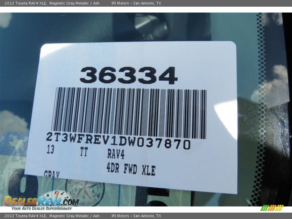 2013 Toyota RAV4 XLE Magnetic Gray Metallic / Ash Photo #19