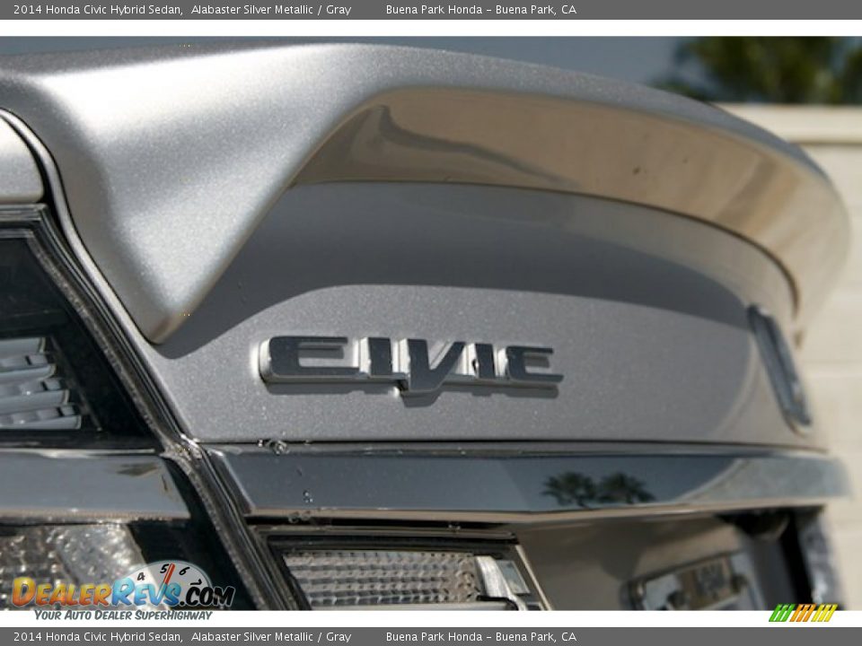 2014 Honda Civic Hybrid Sedan Alabaster Silver Metallic / Gray Photo #3