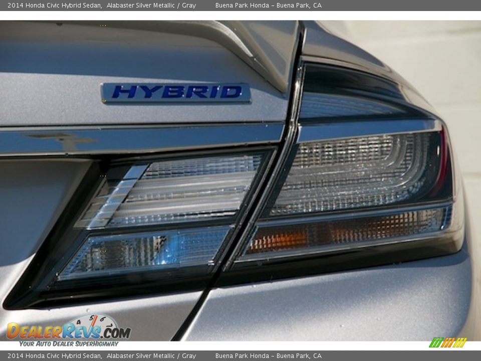 2014 Honda Civic Hybrid Sedan Alabaster Silver Metallic / Gray Photo #4