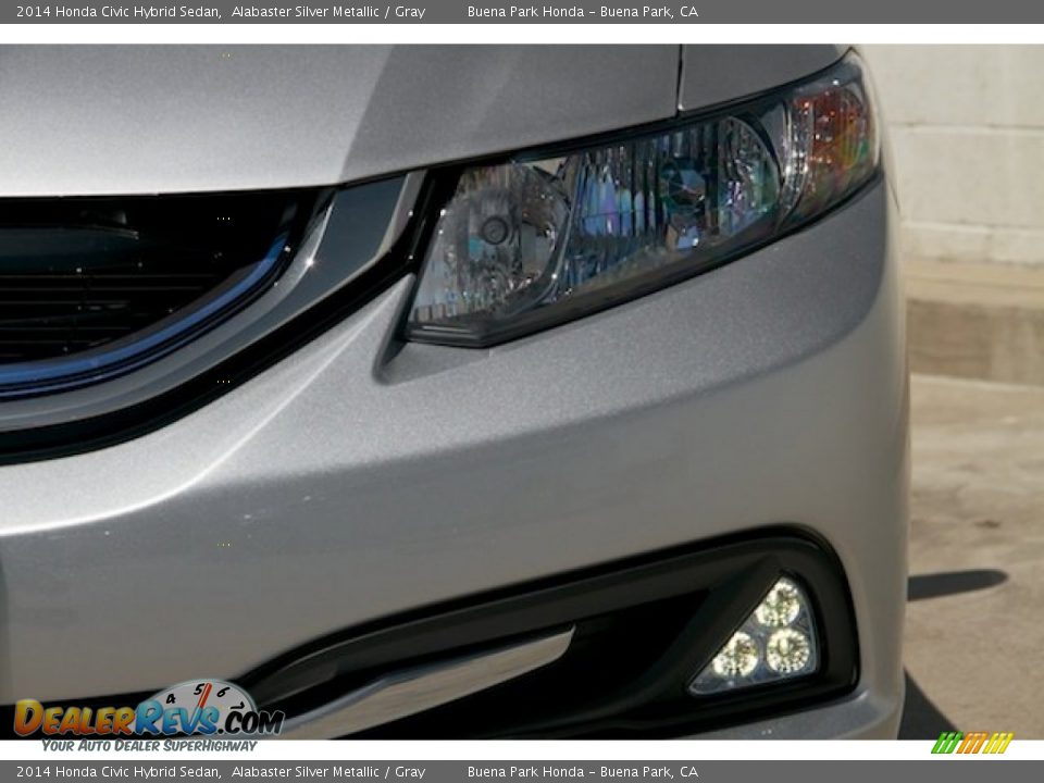 2014 Honda Civic Hybrid Sedan Alabaster Silver Metallic / Gray Photo #5