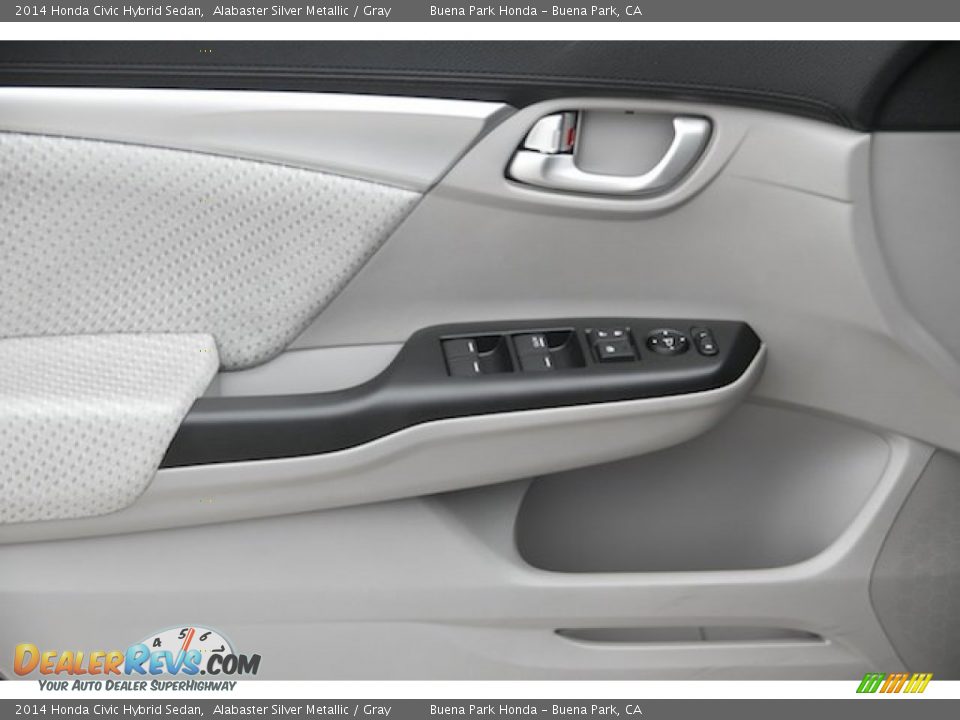 2014 Honda Civic Hybrid Sedan Alabaster Silver Metallic / Gray Photo #9
