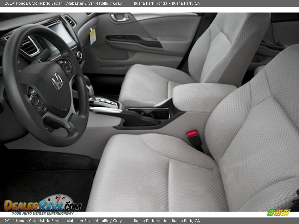 Gray Interior - 2014 Honda Civic Hybrid Sedan Photo #10