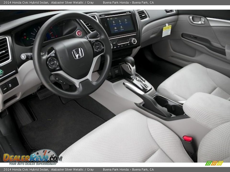Gray Interior - 2014 Honda Civic Hybrid Sedan Photo #11