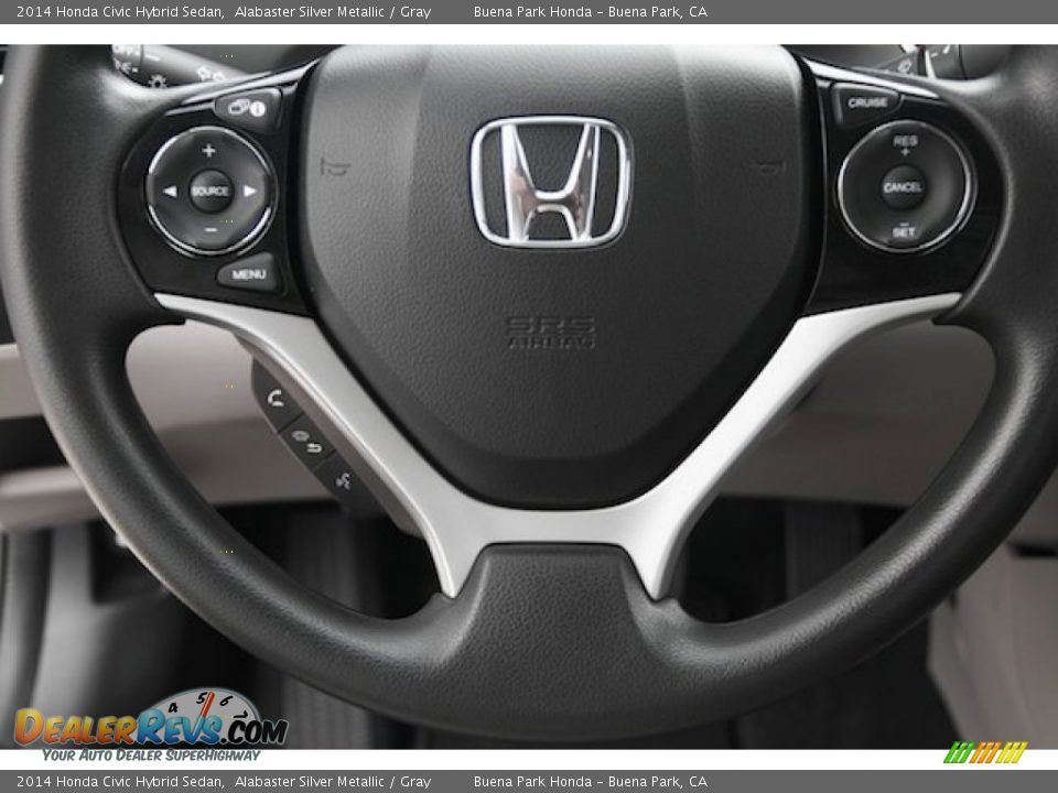2014 Honda Civic Hybrid Sedan Alabaster Silver Metallic / Gray Photo #12
