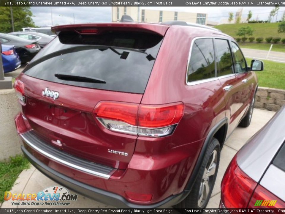 2015 Jeep Grand Cherokee Limited 4x4 Deep Cherry Red Crystal Pearl / Black/Light Frost Beige Photo #5