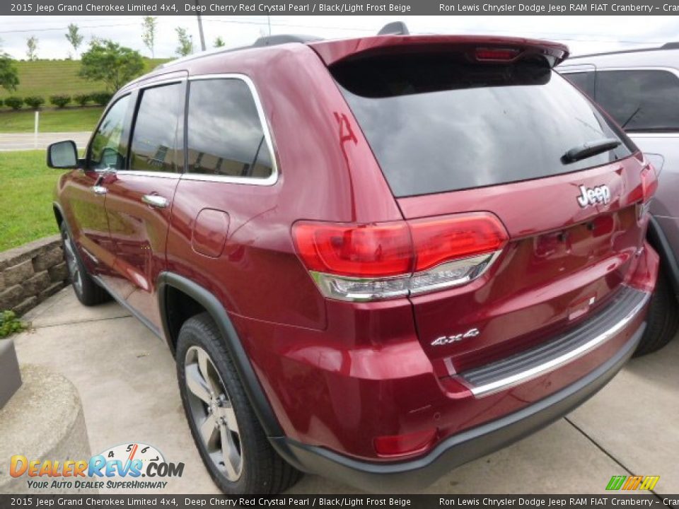 2015 Jeep Grand Cherokee Limited 4x4 Deep Cherry Red Crystal Pearl / Black/Light Frost Beige Photo #7