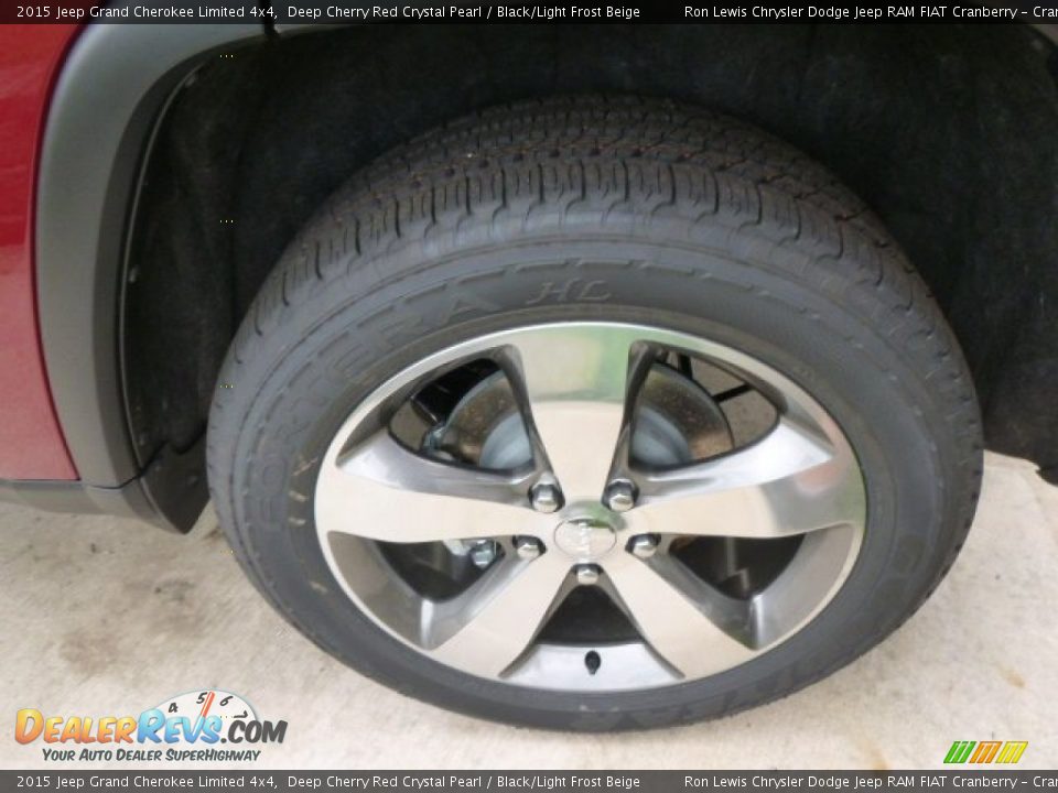 2015 Jeep Grand Cherokee Limited 4x4 Deep Cherry Red Crystal Pearl / Black/Light Frost Beige Photo #8