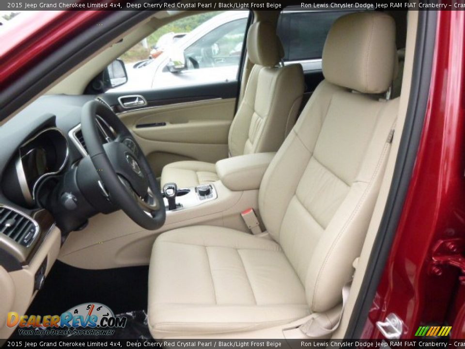 2015 Jeep Grand Cherokee Limited 4x4 Deep Cherry Red Crystal Pearl / Black/Light Frost Beige Photo #9
