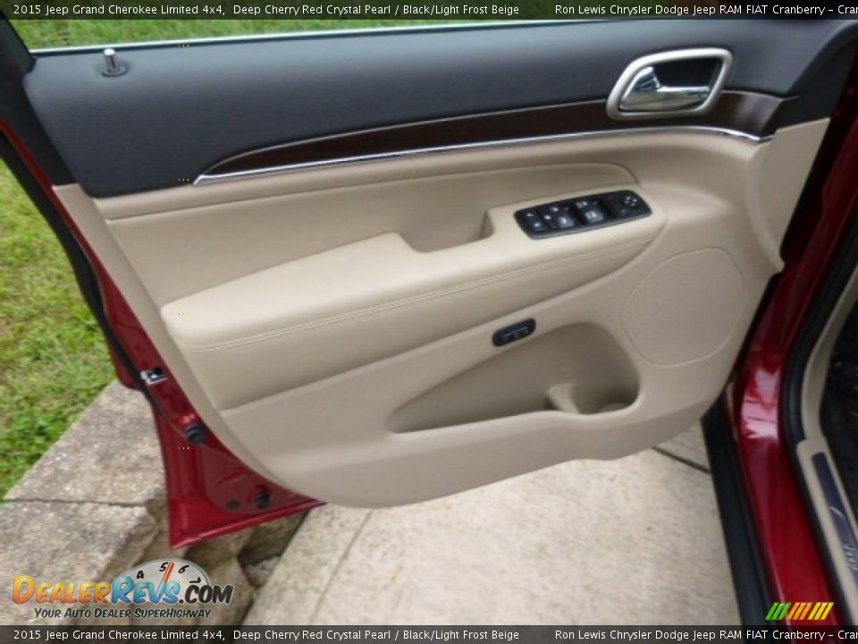 2015 Jeep Grand Cherokee Limited 4x4 Deep Cherry Red Crystal Pearl / Black/Light Frost Beige Photo #10