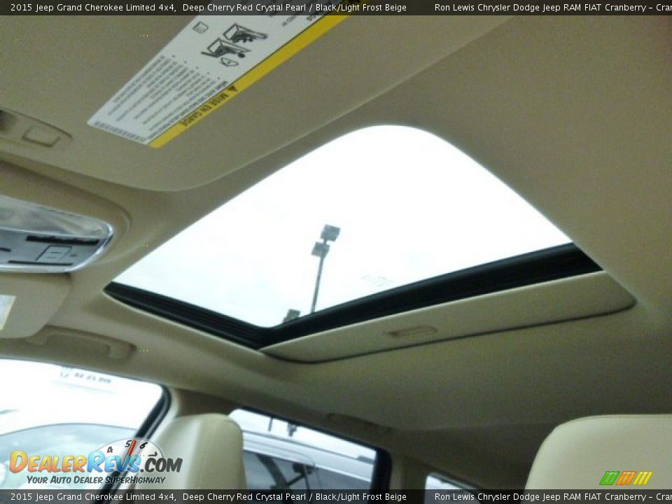 2015 Jeep Grand Cherokee Limited 4x4 Deep Cherry Red Crystal Pearl / Black/Light Frost Beige Photo #14
