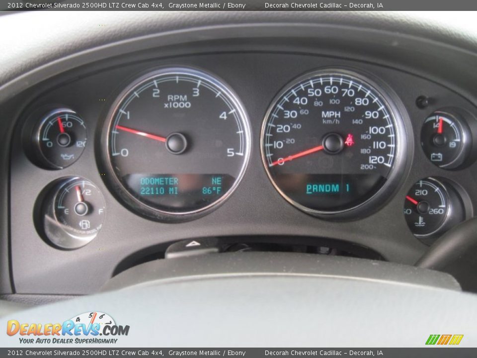 2012 Chevrolet Silverado 2500HD LTZ Crew Cab 4x4 Graystone Metallic / Ebony Photo #15