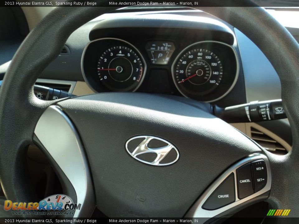 2013 Hyundai Elantra GLS Sparkling Ruby / Beige Photo #7