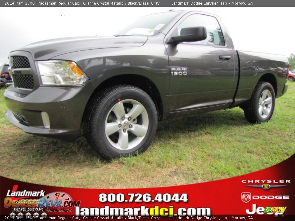 2014 Ram 1500 Tradesman Regular Cab Granite Crystal Metallic / Black/Diesel Gray Photo #1