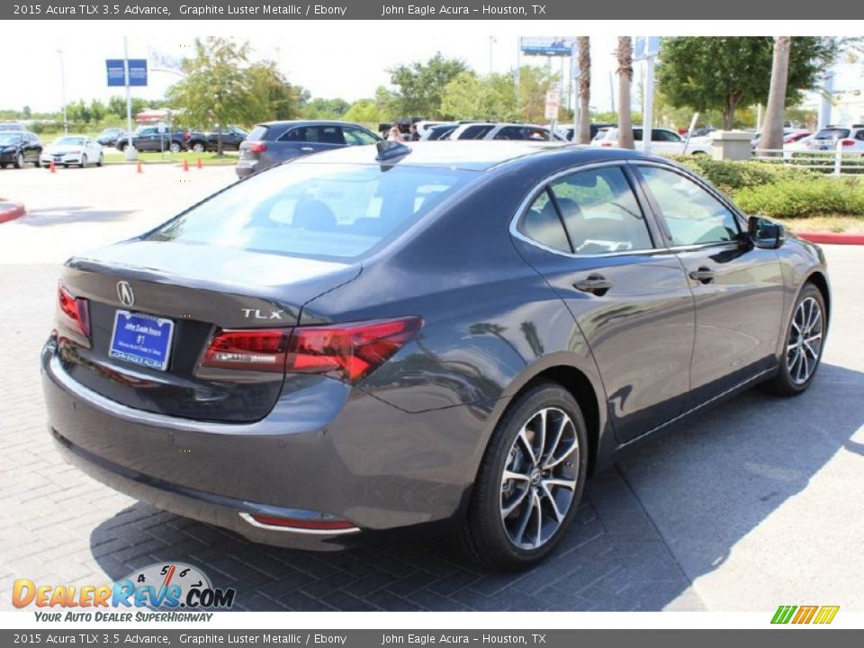 2015 Acura TLX 3.5 Advance Graphite Luster Metallic / Ebony Photo #7