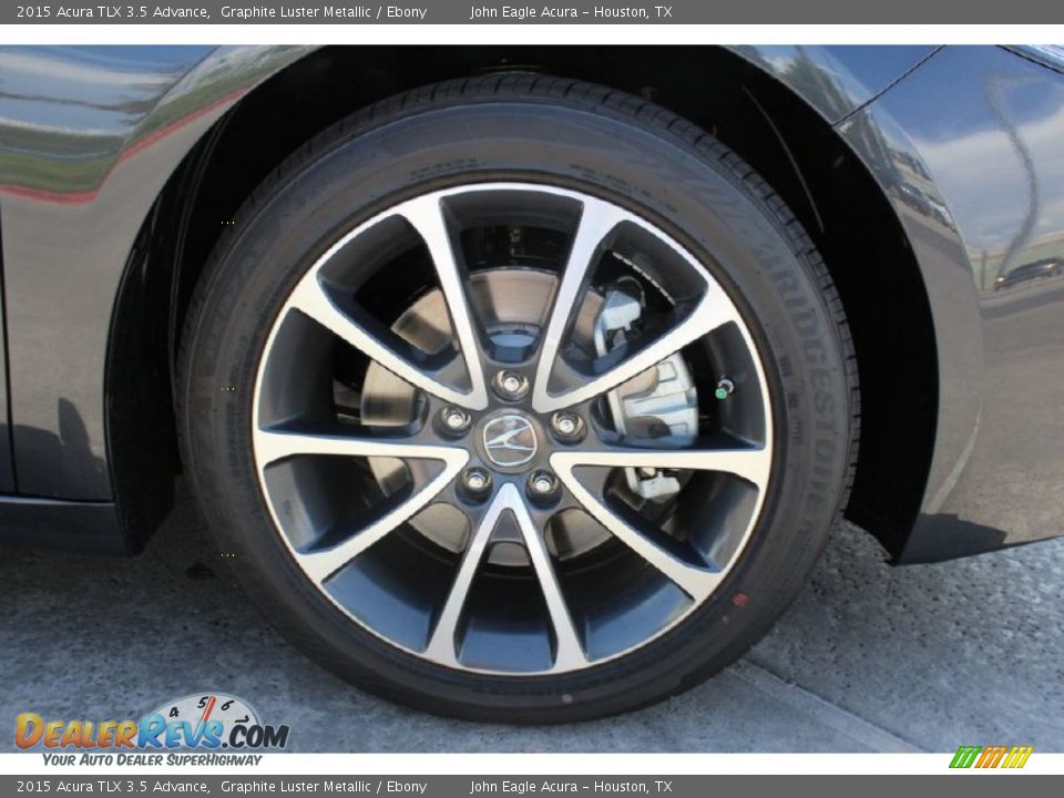 2015 Acura TLX 3.5 Advance Graphite Luster Metallic / Ebony Photo #9