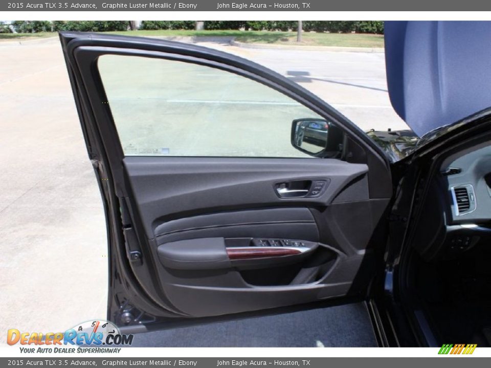 2015 Acura TLX 3.5 Advance Graphite Luster Metallic / Ebony Photo #10