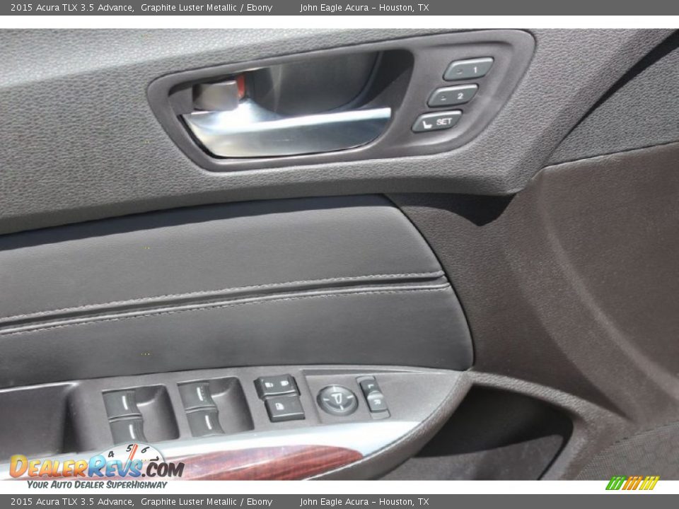 2015 Acura TLX 3.5 Advance Graphite Luster Metallic / Ebony Photo #22