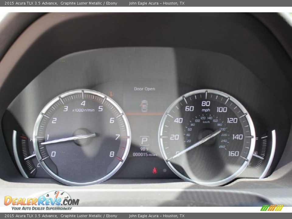 2015 Acura TLX 3.5 Advance Graphite Luster Metallic / Ebony Photo #26