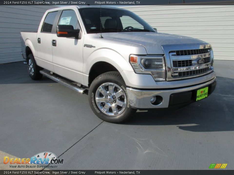 2014 Ford F150 XLT SuperCrew Ingot Silver / Steel Grey Photo #2