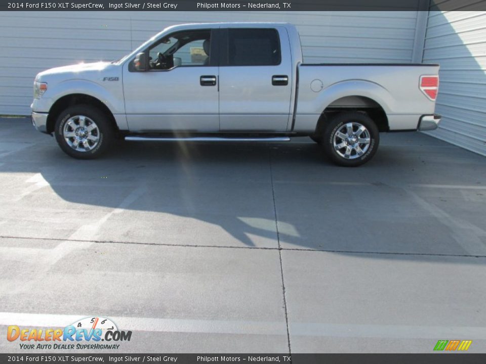 2014 Ford F150 XLT SuperCrew Ingot Silver / Steel Grey Photo #6