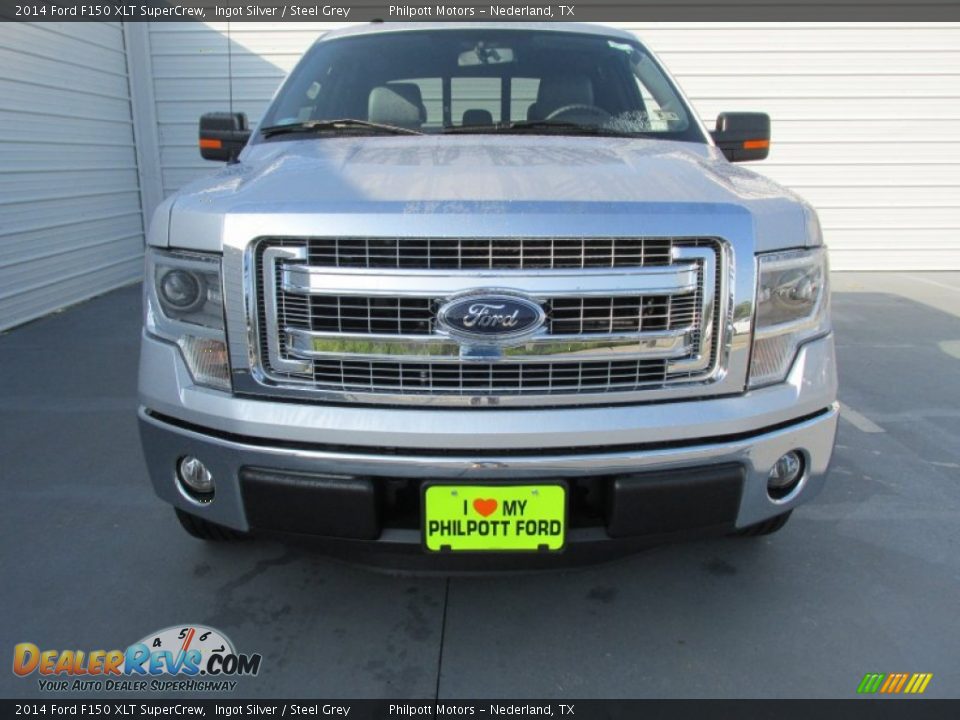 2014 Ford F150 XLT SuperCrew Ingot Silver / Steel Grey Photo #8
