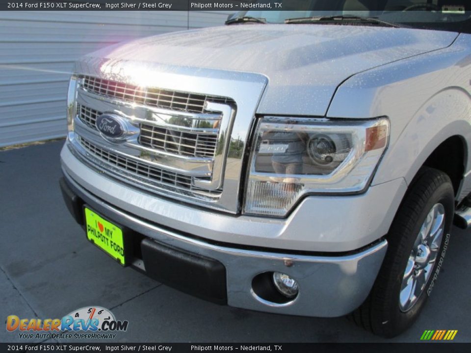 2014 Ford F150 XLT SuperCrew Ingot Silver / Steel Grey Photo #10