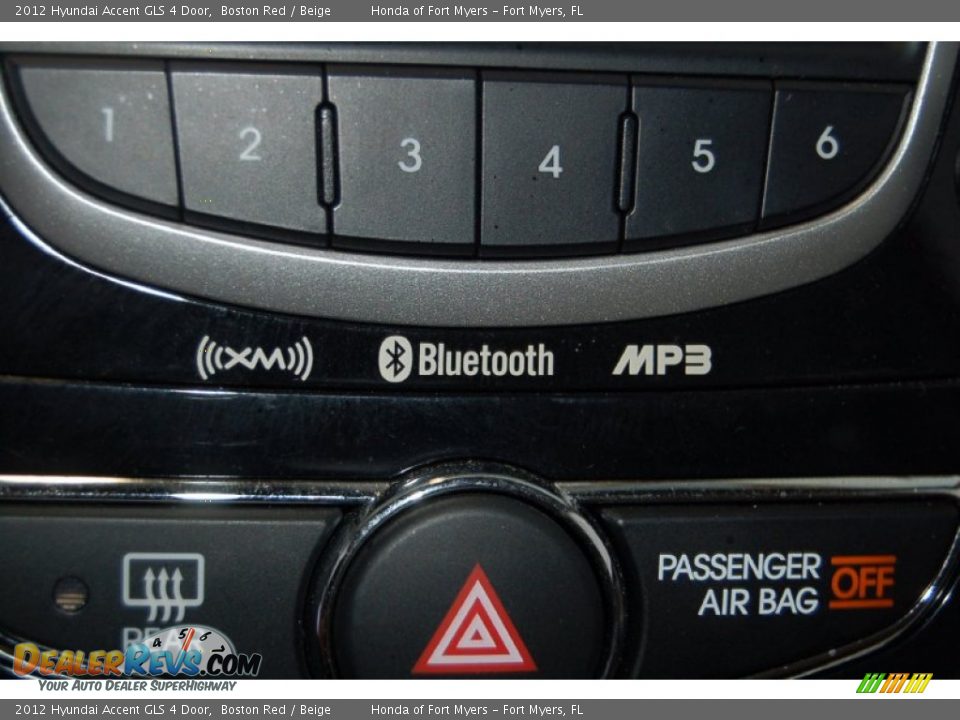 2012 Hyundai Accent GLS 4 Door Boston Red / Beige Photo #21