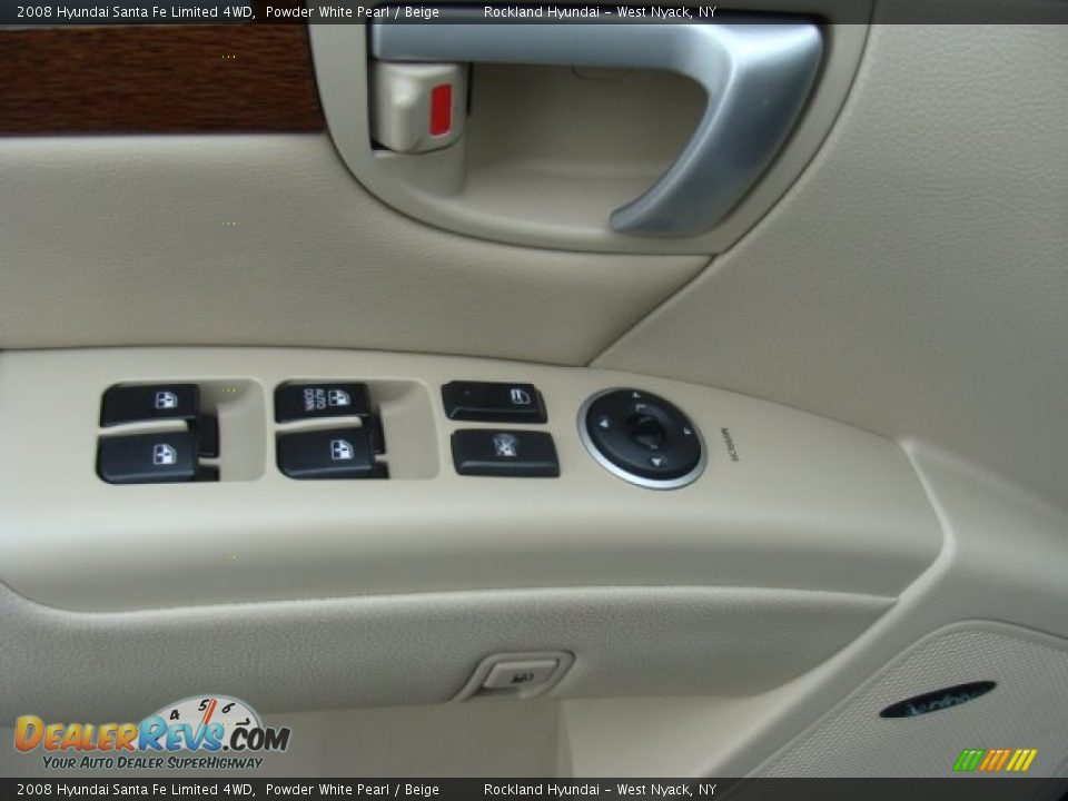 2008 Hyundai Santa Fe Limited 4WD Powder White Pearl / Beige Photo #8