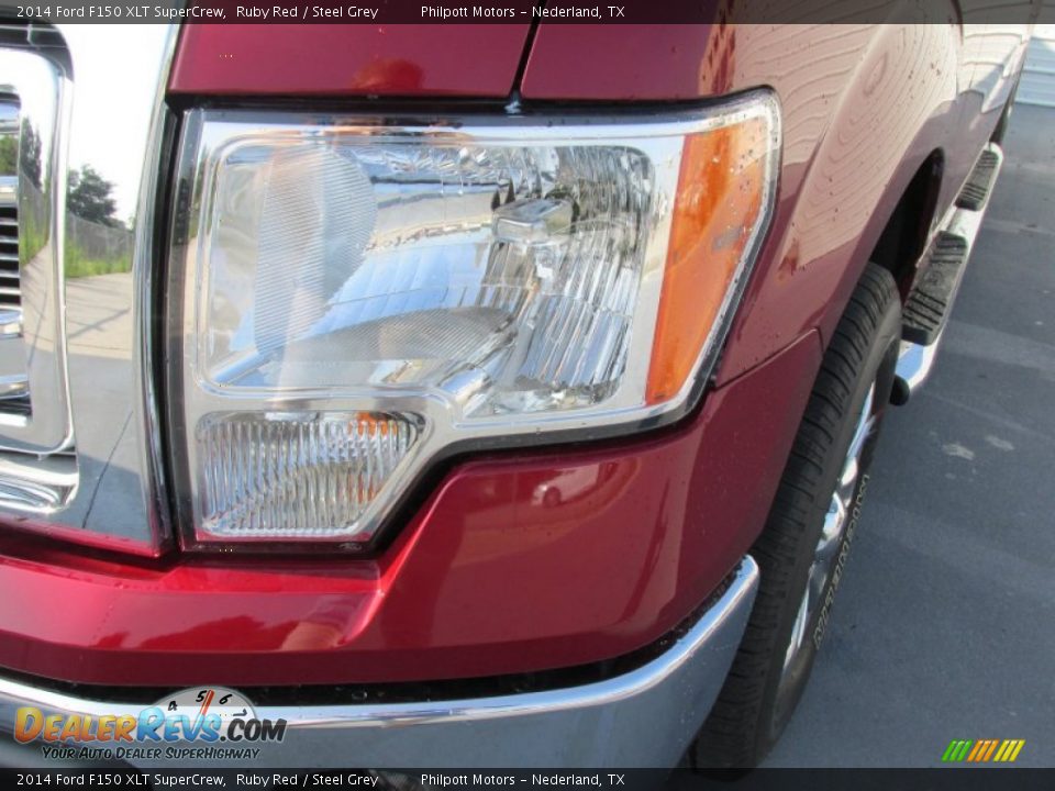 2014 Ford F150 XLT SuperCrew Ruby Red / Steel Grey Photo #9