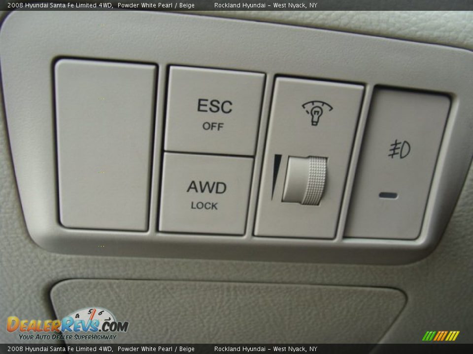 2008 Hyundai Santa Fe Limited 4WD Powder White Pearl / Beige Photo #13