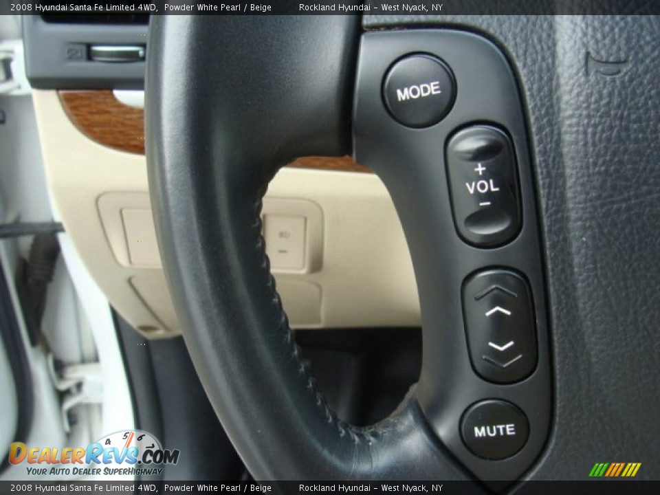 2008 Hyundai Santa Fe Limited 4WD Powder White Pearl / Beige Photo #15
