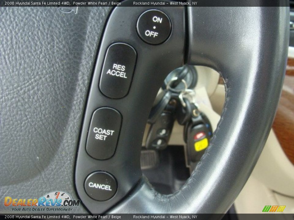 2008 Hyundai Santa Fe Limited 4WD Powder White Pearl / Beige Photo #16