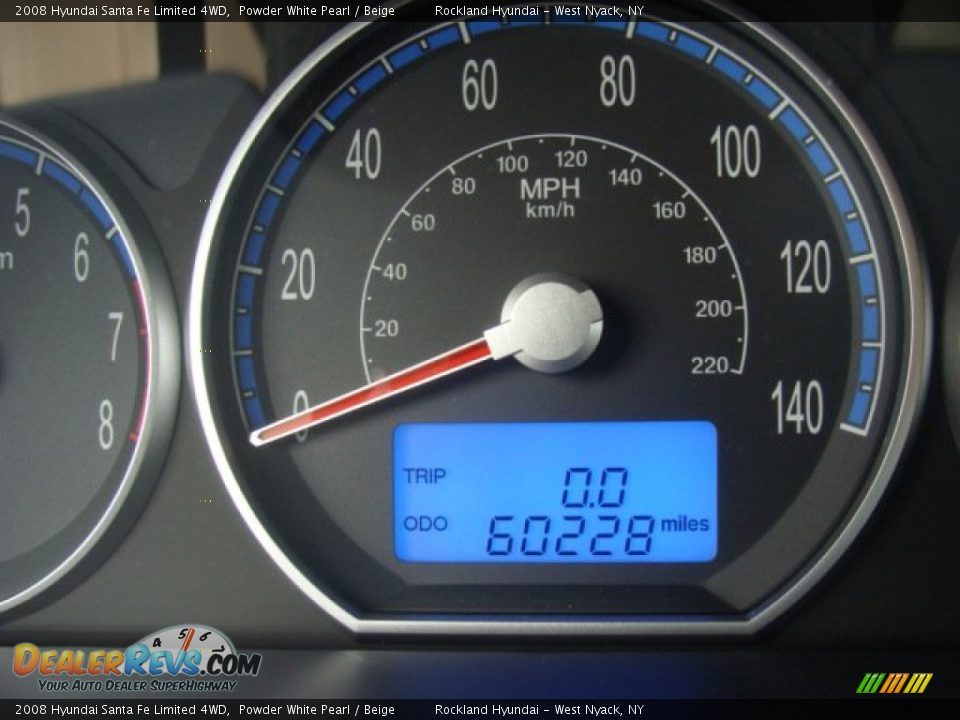 2008 Hyundai Santa Fe Limited 4WD Powder White Pearl / Beige Photo #17