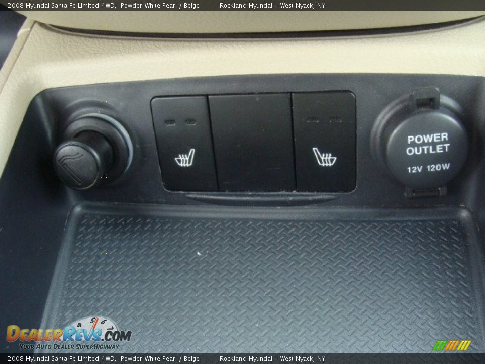 2008 Hyundai Santa Fe Limited 4WD Powder White Pearl / Beige Photo #19