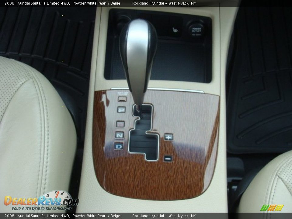 2008 Hyundai Santa Fe Limited 4WD Powder White Pearl / Beige Photo #20