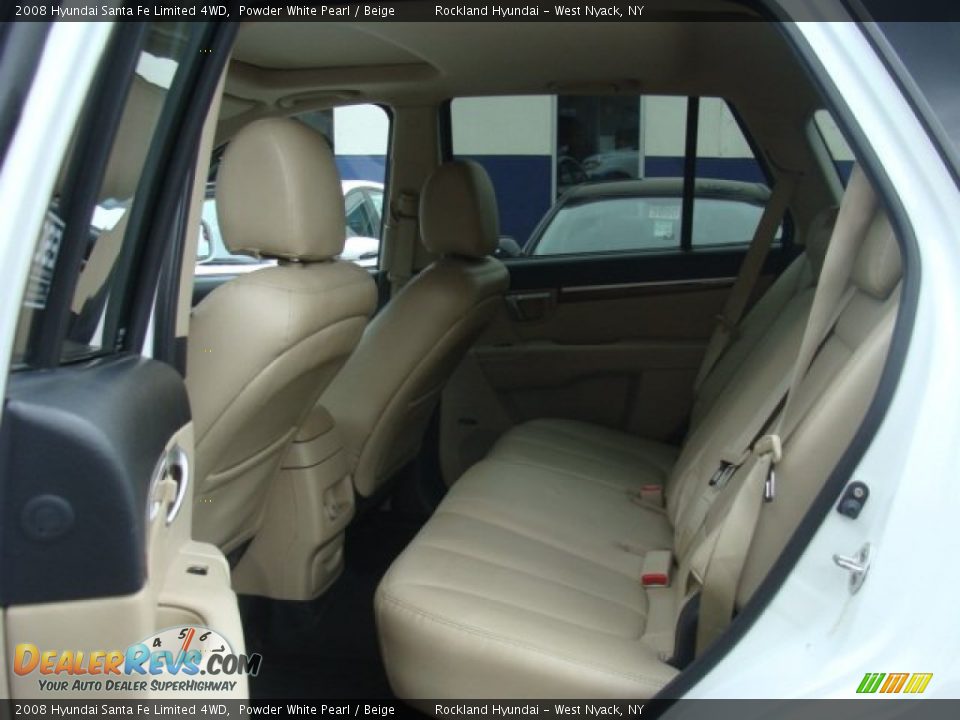 2008 Hyundai Santa Fe Limited 4WD Powder White Pearl / Beige Photo #21
