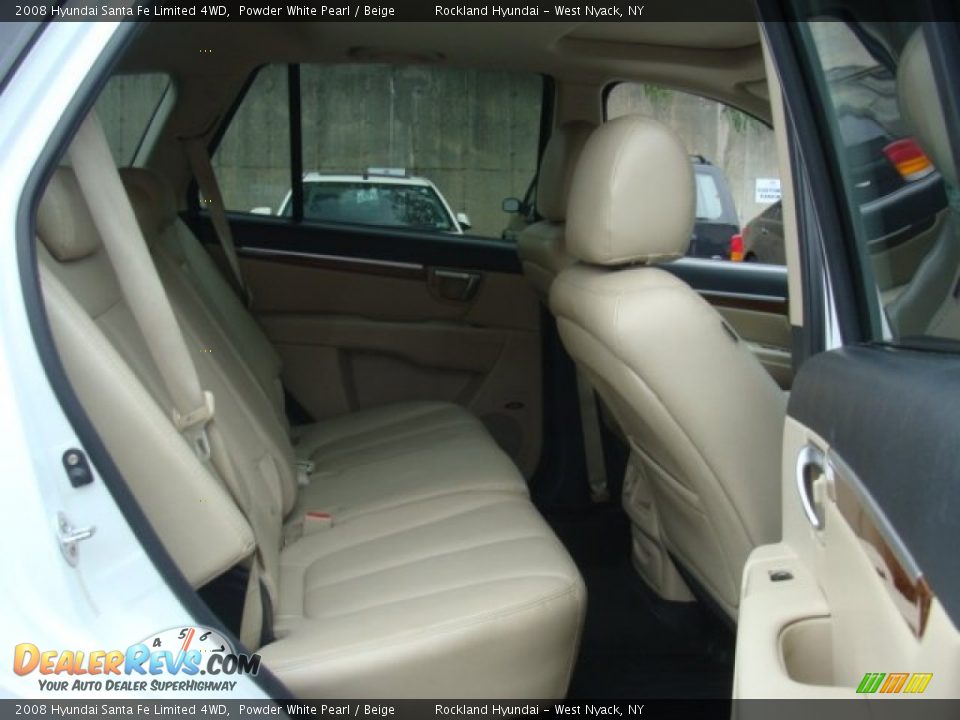 2008 Hyundai Santa Fe Limited 4WD Powder White Pearl / Beige Photo #24