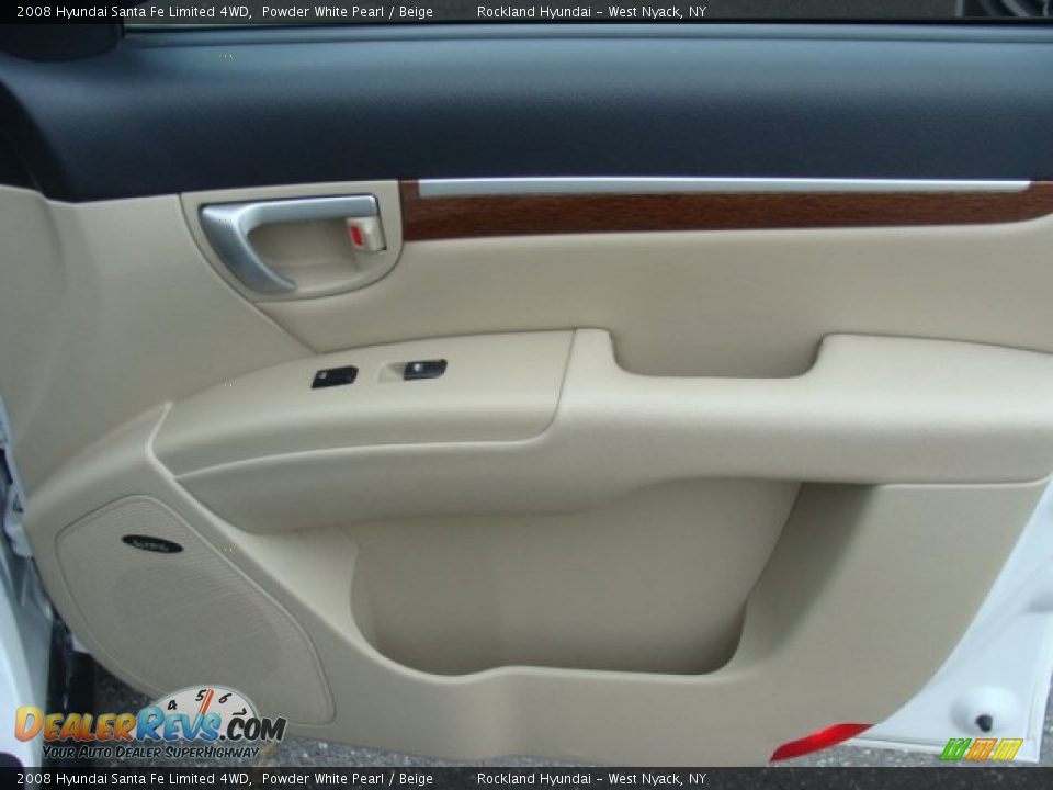 2008 Hyundai Santa Fe Limited 4WD Powder White Pearl / Beige Photo #25
